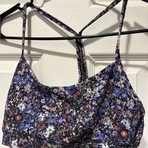 lululemon athletica Floral Sports Bra - Black and Purple Size 6